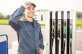 Gas station attendant portrait