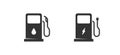 Gas station and car charging icon. Fuel, eco power sing symbol. Isolated vector illustration Royalty Free Stock Photo