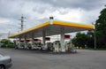 Gas station with cars being refilled Royalty Free Stock Photo