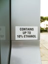 Gas Station Ethanol Sign on The Side of a Pump