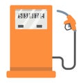 Gas station flat icon, petrol and fuel, pump sign Royalty Free Stock Photo