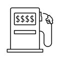 Gas station flat vector icon which can easily modify or edit Royalty Free Stock Photo