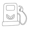 gas station fuel green eco bio icon