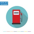 Gas station - fuel pump flat icon Royalty Free Stock Photo