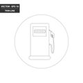 Gas station - fuel pump thin line flat icon