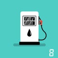 Gas station. Gas pump. Petroleum refill station. Vector illustration flat design.