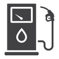 Gas station glyph icon, petrol and fuel, pump sign Royalty Free Stock Photo