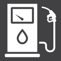 Gas station glyph icon, petrol and fuel, pump sign Royalty Free Stock Photo