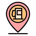 Gas station gps pin icon, outline style Royalty Free Stock Photo