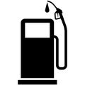 Gas station icon fuel pump petrol service vector silhouette