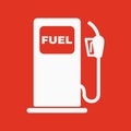 The gas station icon. Gasoline and diesel fuel symbol. Flat