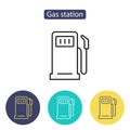 Gas station icon. Petrol fuel pump sign.