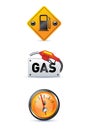 Gas station icon set