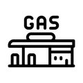 Gas station icon vector outline illustration Royalty Free Stock Photo