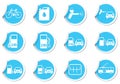 Gas station icons. Vector illustration Royalty Free Stock Photo