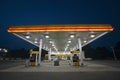 Gas Station with lights Royalty Free Stock Photo