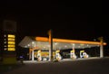 Gas station at night Royalty Free Stock Photo