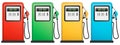 Gas station pump with fuel nozzle of petrol pump. Vector illustration Royalty Free Stock Photo