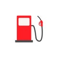Gas station solid icon, fuel and refill sign Royalty Free Stock Photo