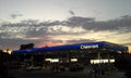 Gas Station at Sunset