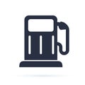 Gas station symbol. Gasoline pump, petrol symbol or energy sign. Auto charge station icon. Fuel tank with bio gasoline. Royalty Free Stock Photo