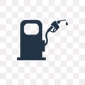 Gas station vector icon isolated on transparent background, Gas Royalty Free Stock Photo