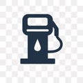 Gas station vector icon isolated on transparent background, Gas Royalty Free Stock Photo