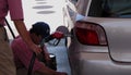 Gas station workers Royalty Free Stock Photo