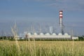 Gas-steam combined cycle power plant Malzenice, Slovakia. The power plant incinerates natural gas Royalty Free Stock Photo