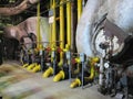 Gas steam generator, machinery, pipes, tubes at a power plant Royalty Free Stock Photo