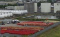 Gas storage area for bottled gas bottles and storage tanks in Belfast, UK Royalty Free Stock Photo