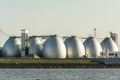 Gas storage reservoir in the harbour area in Hamburg, Germany