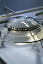 Gas stove burner hob close-up Royalty Free Stock Photo