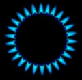 Gas stove burner Royalty Free Stock Photo