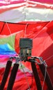 Gas stove to heat the air in the balloon
