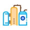 Gas supply station icon vector outline illustration Royalty Free Stock Photo