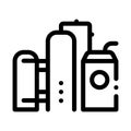 Gas supply station icon vector outline illustration Royalty Free Stock Photo