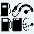 Gas tank, gas station and jerrycan Royalty Free Stock Photo