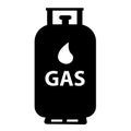 Gas tank icon on white background. gas cylinder tank sign. liquefied petroleum gas cylinder symbol. flat style