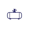 gas tank, industrial cylinder icon on white