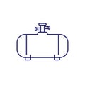 gas tank, industrial cylinder line icon