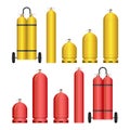 Gas tank set vector illustration isolated