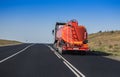 gas-tank truck goes on highway Royalty Free Stock Photo