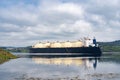 Gas tanker on the water under cloudy sky near Haugesund, Norway