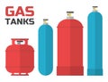 Gas tanks set.