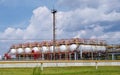 Gas terminal and sky Royalty Free Stock Photo