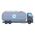 Gas transport truck icon cartoon vector. Delivery energy sector