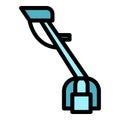 Gas trimmer icon vector flat