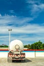 Gas truck parking . Royalty Free Stock Photo