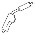Gas welding tool icon, outline style